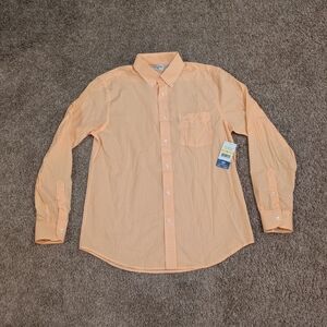 NWT Dockers men's orange and white button down long sleeve collared shirt